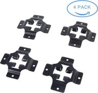 🔗 maiker 4 e-track tie down mini trailer plates in heavy-duty black steel with horizontal & vertical slots - ideal for e-track ratchet/cam straps, trucks, vans, trailers, boats, and pickups логотип