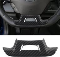 🚗 enhance your chevrolet camaro's interior with cherocar carbon fiber steering wheel trim decoration cover – compatible for chevrolet camaro 2017-2022 логотип