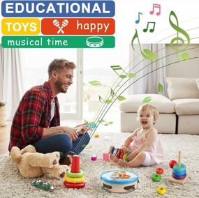 img 3 attached to Enhance Your Child'S Creativity With LOOIKOOS Wooden Percussion Instruments Set