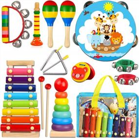 img 4 attached to Enhance Your Child'S Creativity With LOOIKOOS Wooden Percussion Instruments Set