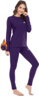 warm up this winter with meetwee thermal underwear set for women - ski cold weather gear with fleece lined top & bottom base layer logo