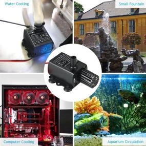 img 3 attached to High Efficiency Mini 12V Submersible Water Pump for Aquariums - Quiet and Powerful, 280L/H, 300cm Lift