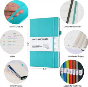 img 3 attached to Bullet Dotted Journal Set - Hardcover Dot Grid Notebook For Aesthetic Journaling W/ 120GSM Pages, Index, Pens, Stencils & Washi Tapes
