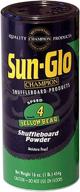 sun glo speed shuffleboard powder wax cleaning supplies logo