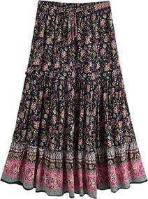 img 4 attached to Milumia Womens Vintage Floral Multicolor 10 Women's Clothing ~ Skirts