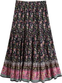 img 3 attached to Milumia Womens Vintage Floral Multicolor 10 Women's Clothing ~ Skirts