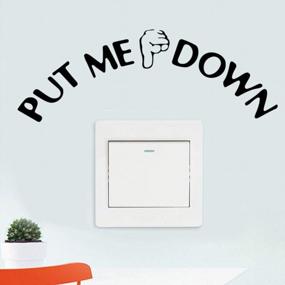 img 2 attached to VinBee 4 Pack DIY Removable Toilet Seat Decal Funny Washroom Reminder Bathroom Sticker - Put ME Down