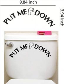 img 1 attached to VinBee 4 Pack DIY Removable Toilet Seat Decal Funny Washroom Reminder Bathroom Sticker - Put ME Down