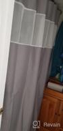 img 1 attached to UFRIDAY Grey And White Fabric Shower Curtain 72 X 72 Inch With Window. review by Terry Moore