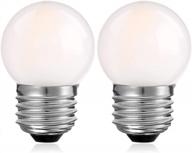 2 упаковки светодиодных ламп накаливания g40 mini globe edison с низким энергопотреблением - всего 1,5 вт с эквивалентом 15 вт, стандартная цоколь e26, теплый белый 2700k и 150 люмен для спальни, ванной комнаты, настенных бра и настольной лампы логотип