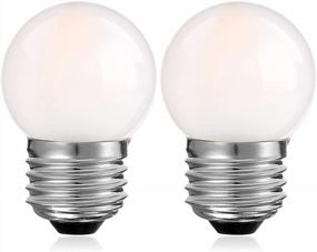 img 4 attached to 2 упаковки светодиодных ламп накаливания G40 Mini Globe Edison с низким энергопотреблением - всего 1,5 Вт с эквивалентом 15 Вт, стандартная цоколь E26, теплый белый 2700K и 150 люмен для спальни, ванной комнаты, настенных бра и настольной лампы