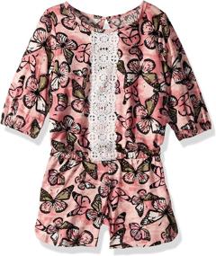 img 2 attached to 👗 One Step Up Little Romper: Stylish Girls' Clothing Collection - Jumpsuits & Rompers