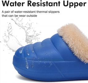 img 3 attached to Unisex Slippers Men'S And Women'S Kids Faux Fur Lining Slip-On Clog Scuff House Shoes Indoor & Outdoor Slipper