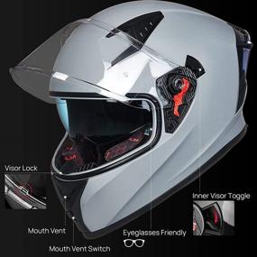 img 2 attached to ILM Motorcycle Helmet Full Face With Pinlock Compatible Clear&Amp Motorcycle & Powersports