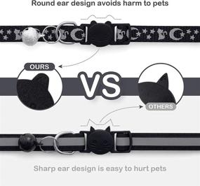 img 3 attached to Secure & Stylish: LLHK 2 Pack Breakaway Cat Collars and 2 Paw-fect Accessories!