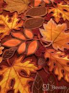img 1 attached to Enhance Your Fall Decor With Simhomsen'S Set Of 4 Embroidered Leaves Table Place-Mats - Perfect Addition To Thanksgiving And Autumn Harvest Festivities! review by Stacey Roberts