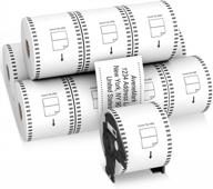 avenemark 2-3/7" x 100' shipping mailing postage address continuous length label compatible for brother ql printer dk-2205 - 12 rolls, 30.48m labels/ roll, 365.76m length labels + 1 detachable frame logo