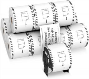 img 4 attached to AveneMark 2-3/7" X 100' Shipping Mailing Postage Address Continuous Length Label Compatible For Brother QL Printer DK-2205 - 12 Rolls, 30.48M Labels/ Roll, 365.76M Length Labels + 1 Detachable Frame