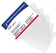 20-pack clear pvc soft water-resistant medicare card protective sleeves for new medicare card, credit card, social security card, and business card - sooez medicare card holder protector logo