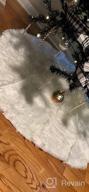 img 1 attached to Festive Faux Fur Christmas Tree Skirt Decorations - AISENO 36 Inch Plush Skirt For Merry Christmas Party review by Darin Brooks
