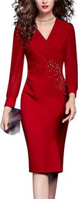 img 4 attached to Premium Elegant Business Cocktail Bodycon Women's Clothing ~ Dresses