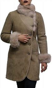 img 1 attached to Women'S Genuine Leather Coat - Spanish Merino Lamb Real Toscana Sheepskin By BRANDSLOCK