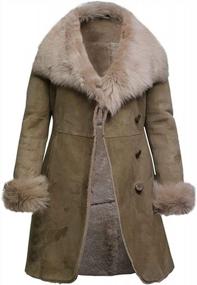 img 4 attached to Women'S Genuine Leather Coat - Spanish Merino Lamb Real Toscana Sheepskin By BRANDSLOCK