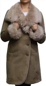 img 3 attached to Women'S Genuine Leather Coat - Spanish Merino Lamb Real Toscana Sheepskin By BRANDSLOCK