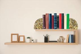 img 2 attached to Heavy Natural Stone Pebble Bookends For Decorative Shelves - Keep Books Neatly In Place