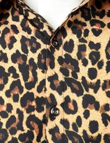 img 1 attached to Wild Style For A Night Out: LucMatton Men'S Leopard Print Button Down Shirt