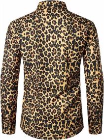 img 2 attached to Wild Style For A Night Out: LucMatton Men'S Leopard Print Button Down Shirt