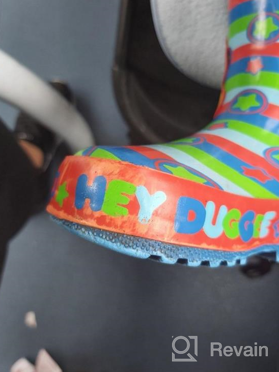 img 1 attached to Red Children's Wellington Snow Boots with Carry Handle - Hey Duggee Boys Wellies review by Todd Hauff