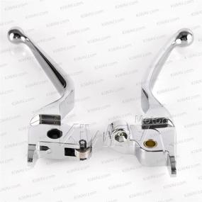 img 3 attached to KiWAV Aluminum Hand Control Brake Clutch Lever Chrome for Harley-Davidson 2014-2016 Touring - High Compatibility & Excellent Quality