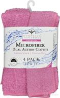 🧼 nouvelle legende microfiber dish cloths: ultimate kitchen cleaning rags with scrubbing mesh, pink 4-pack, 14 x 14 inches, 315 gsm logo