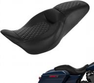 upgrade your harley touring with a stylish two-up rider passenger seat - fits 2009-2020 models - style 1, black logo