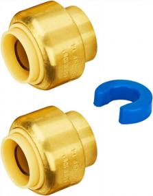 img 4 attached to 2-Pack Of SUNGATOR 1/2-Inch Push Fit PEX End Caps With Disconnect Clip - No Lead Brass Plumbing Fittings For Copper And CPVC Pipes, Easy Push-To-Connect Design