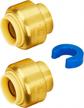 2-pack of sungator 1/2-inch push fit pex end caps with disconnect clip - no lead brass plumbing fittings for copper and cpvc pipes, easy push-to-connect design logo