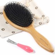 bestool boar bristle and nylon hair brush - ultimate haircare solution for women, men, and kids: wet/dry detangling, smoothing, and massaging; enhances hair shine and health every day logo