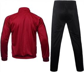 img 3 attached to Athletic Tracksuit Jogging Stand Up Sweatsuit Men's Clothing for Active