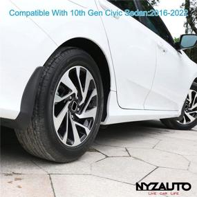 img 2 attached to 🚗 NYZAUTO 10th Gen Honda Civic Mud Flaps Kit - Front and Rear Mud Guards 4-PCS Set