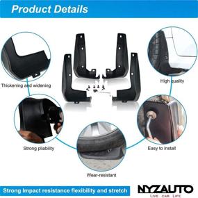 img 1 attached to 🚗 NYZAUTO 10th Gen Honda Civic Mud Flaps Kit - Front and Rear Mud Guards 4-PCS Set