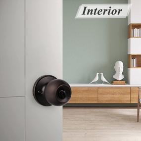 img 2 attached to Probrico Ball Privacy Door Knobs Bed And Bath Keyless Handles Locksets, Oil Rubbed Bronze Finish, 6 Pack