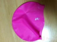 img 1 attached to 2 Pack Of The Friendly Swede Silicone Swim Caps - Perfect For Men, Women & Kids With Short To Medium Hair! review by Darby Perkins