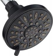 6-setting 4" oil rubbed bronze shower head by aquadance - anti-clog jets, tool-free installation & usa standard certified! логотип