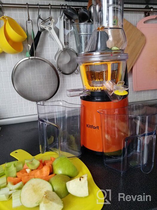 img 1 attached to Auger juicer Kitfort KT-1102-2, burgundy review by Ada Szymaniuk ᠌