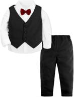 👔 stylish and sophisticated: toddler wedding gentleman outfit boys' clothing in suits & sport coats logo