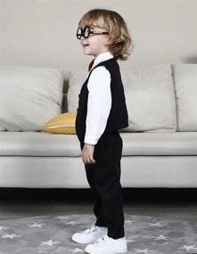 img 1 attached to 👔 Stylish and Sophisticated: Toddler Wedding Gentleman Outfit Boys' Clothing in Suits & Sport Coats