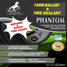 img 3 attached to 🚜 Phantom Farm Ballast and Tire Sealant - Enhanced Performance - Tire Repair - Leak Stop - Prolong Tire Life – All-Weather – Low Speed – ARDL Certified (1 Gal Jug, Phantom)