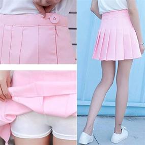 img 1 attached to 🎾 Pleated Skater Tennis Uniforms for Girls - Waist-Enhancing Clothing and Skirts/Skorts