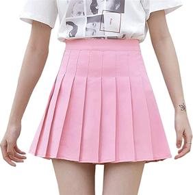 img 2 attached to 🎾 Pleated Skater Tennis Uniforms for Girls - Waist-Enhancing Clothing and Skirts/Skorts